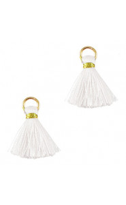 Mini Quaste 2cm - Gold-white